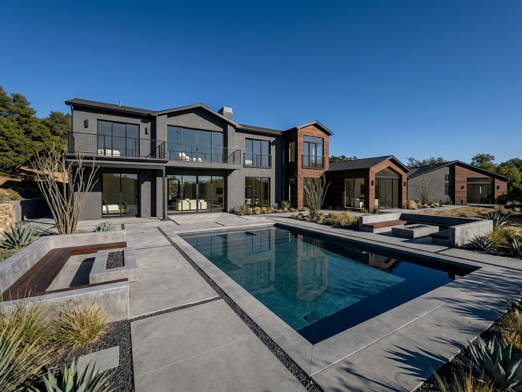 Homeowner reviewing architectural plans with their owner's representative